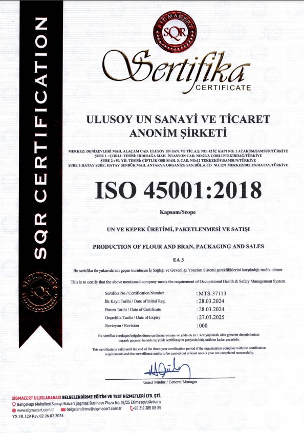 ULUSOY UN _ ISO 45001:2018