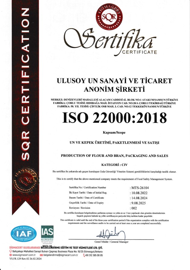ULUSOY UN _ ISO 22000