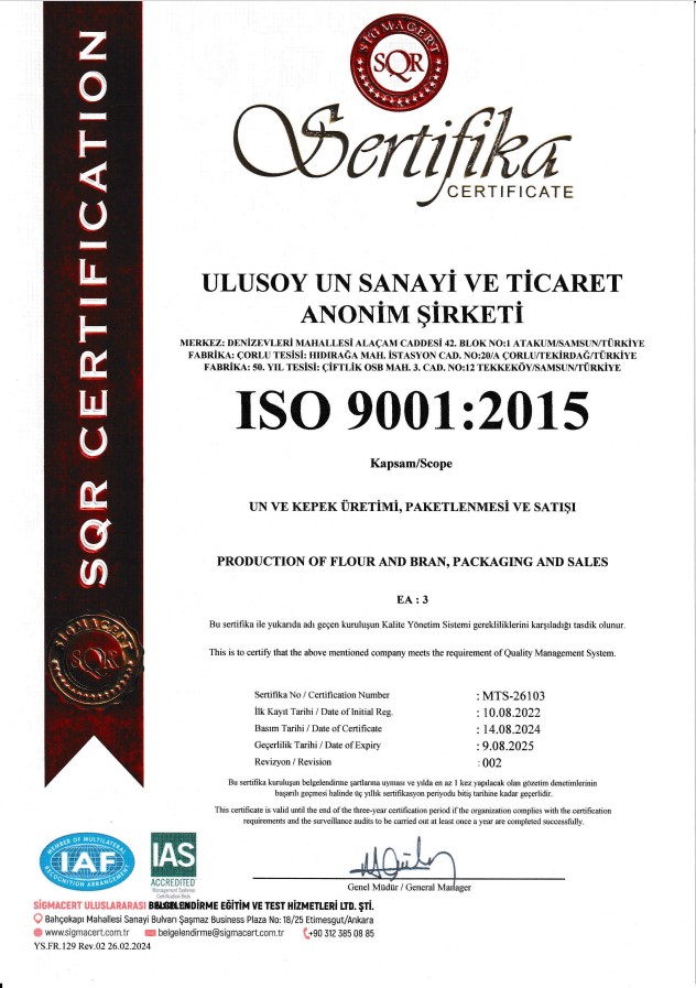 ULUSOY UN _ ISO 9001