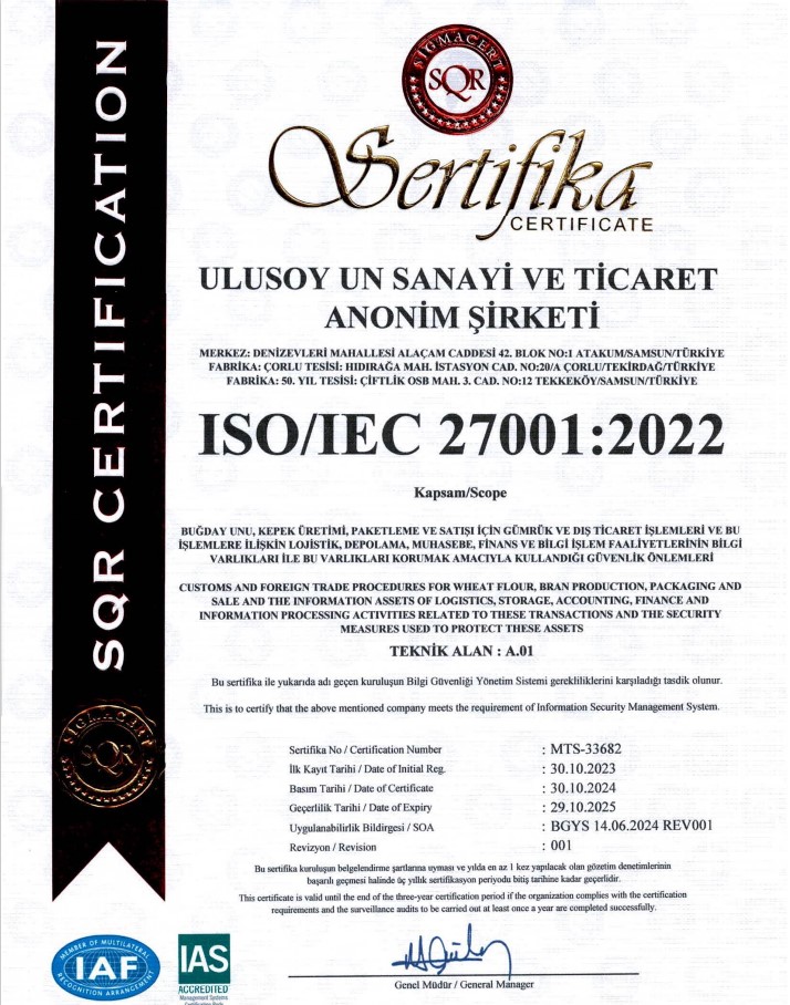 ULUSOY UN _ ISO/IEC 27001:2022